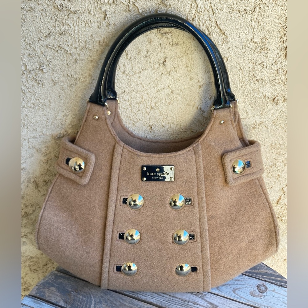 Kate Spade Wool Camel Colored Handbag
